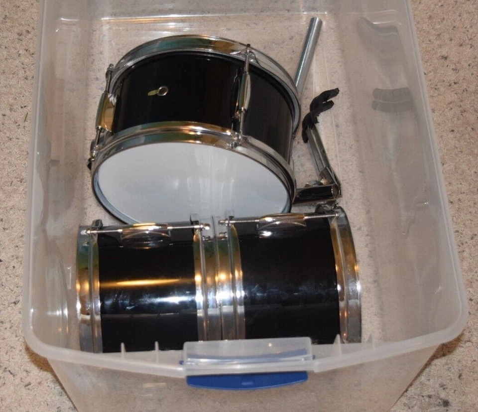 Juego de batería Ludwig negro junior usado (platillos, caja extra y toms incluidos) Foto 4 de 4