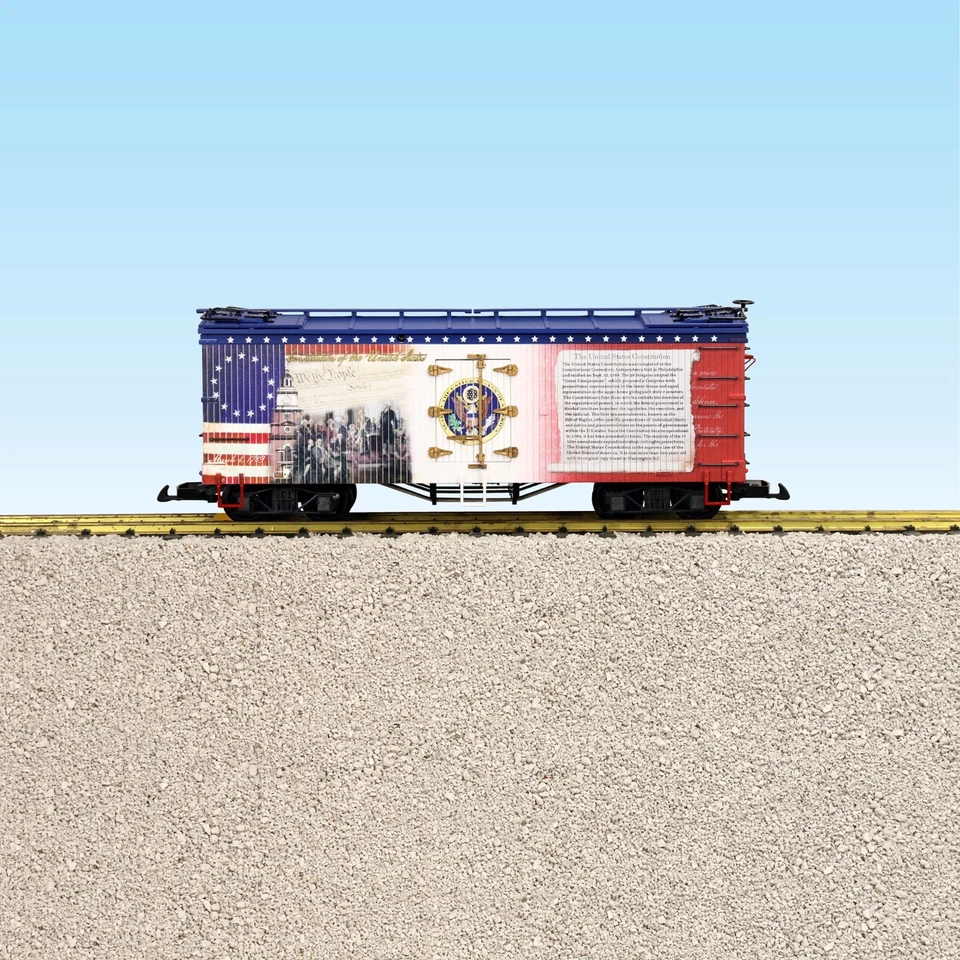 USA Trains G Scale R16059 CONTITUTION OF THE UNITED STATES PATRIOTIC CAR - Image 1 of 1