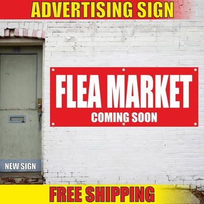 FLEA MARKET COMING SOON Advertising Banner Vinyl Mesh ...
