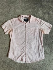 Men  s Pink  White Monument Dress Shirt- Medium
