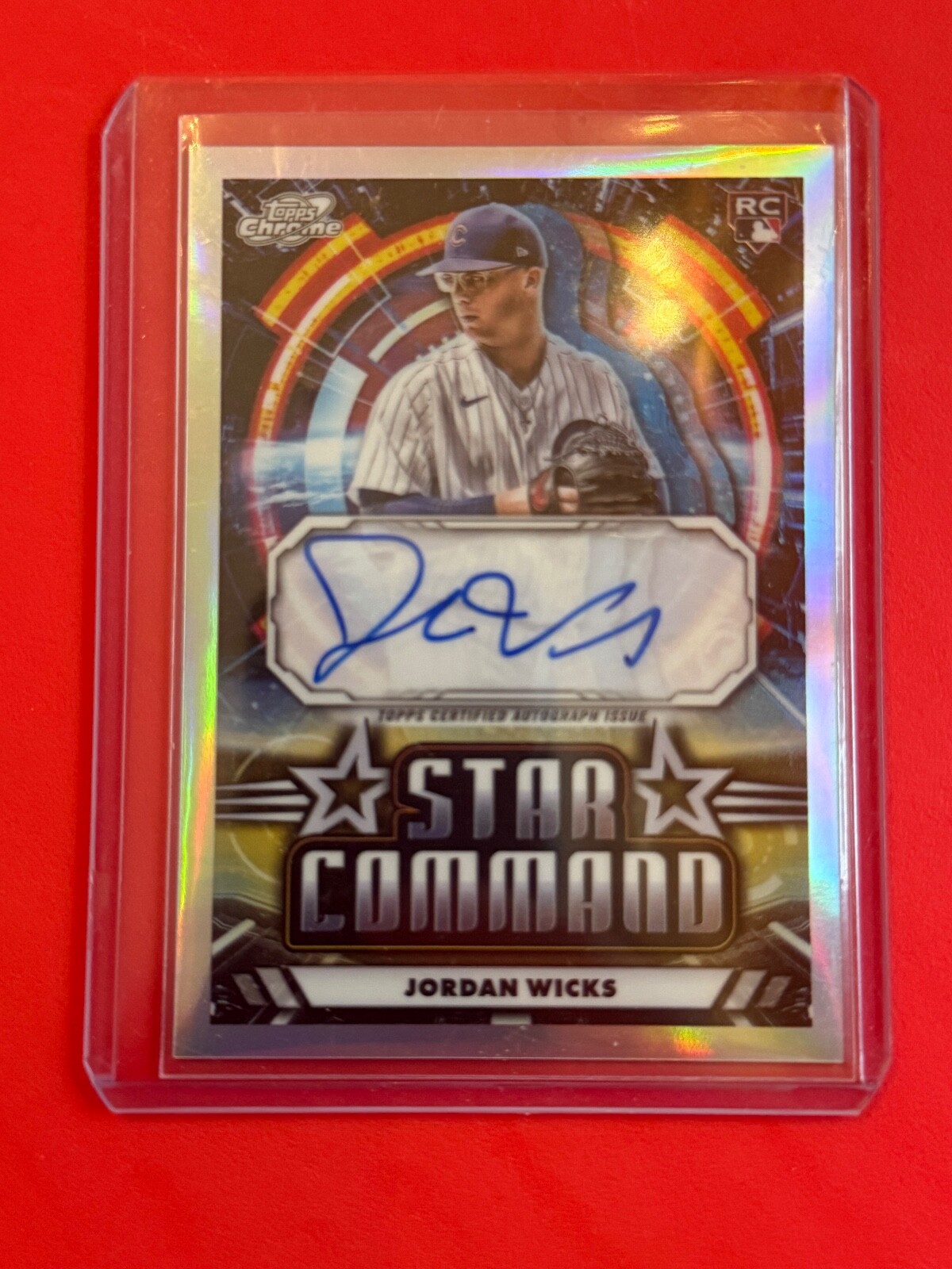 2024 Topps Cosmic Chrome - Star Command Autographs Jordan Wicks #SCA-JW (AU, RC)