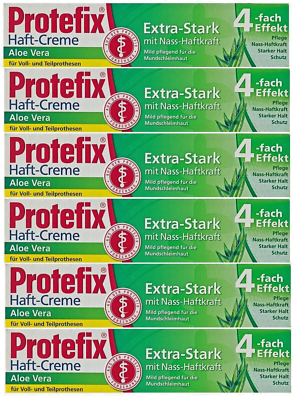 Protefix Haftcreme Aloe Vera Extra Stark Nass Haftkraft 4 fach Effekt 6 x  47g | eBay.de