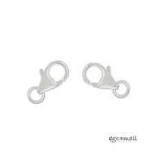 2 Sterling Silver Lobster Claw Clasp 6x10mm with Jump Ring 99451