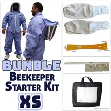 Adult XS Premium Bee Keeper Suit Kit by Jawadis with Gloves, Hive Tool & Brush