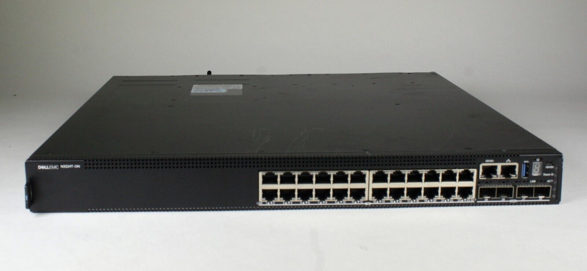 Dell N3224T-ON PowerSwitch 24x 1 Gb RJ45 2x 10Gb SFP+ 2x 100Gb