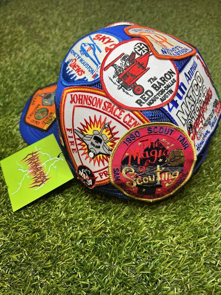 Royal Blue Vintage Mesh Trucker Hat  - Image 2 of 4