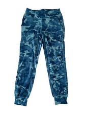 Womens Medium Green Camouflage Nylon/Spandex Joggers Pants Size M