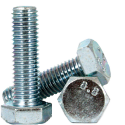 M16-2.00 x 90 mm FT DIN933 / ISO4017 Hex Cap Screws 8.8 UNC Zinc Cr+3, 5 Pack