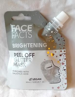 Face Facts Glitter Peel Off Mask, Brightening Silver   - Neu