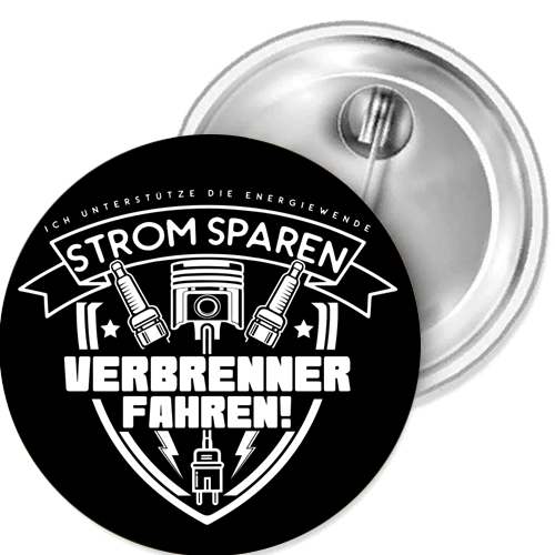 Strom sparen-Verbrenner fahren Button Anstecker Aufkleber Flaschenöffn Spiegel Strom sparen-Verbrenner fahren Button Anstecker Aufkleber Flaschenöffn Spiegel