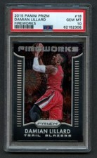2015-16 Panini Prizm Basketball Fireworks DAMIAN LILLARD #18 PSA 10 GEM MT