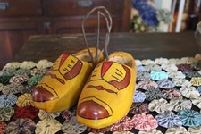 Dutch Wooden Clogs Shoes Hand Carved Painted Holland Klompen