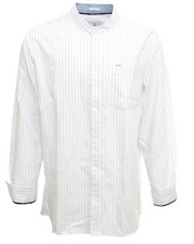 Chemise col mao rayures Pepe Jeans homme regular fit bleu pale Leyton taille 2XL