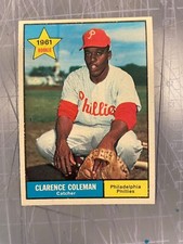 1961 TOPPS #502 CLARENCE CHOO CHOO COLEMAN PHILLIES BASEBALL CARD NM/MT