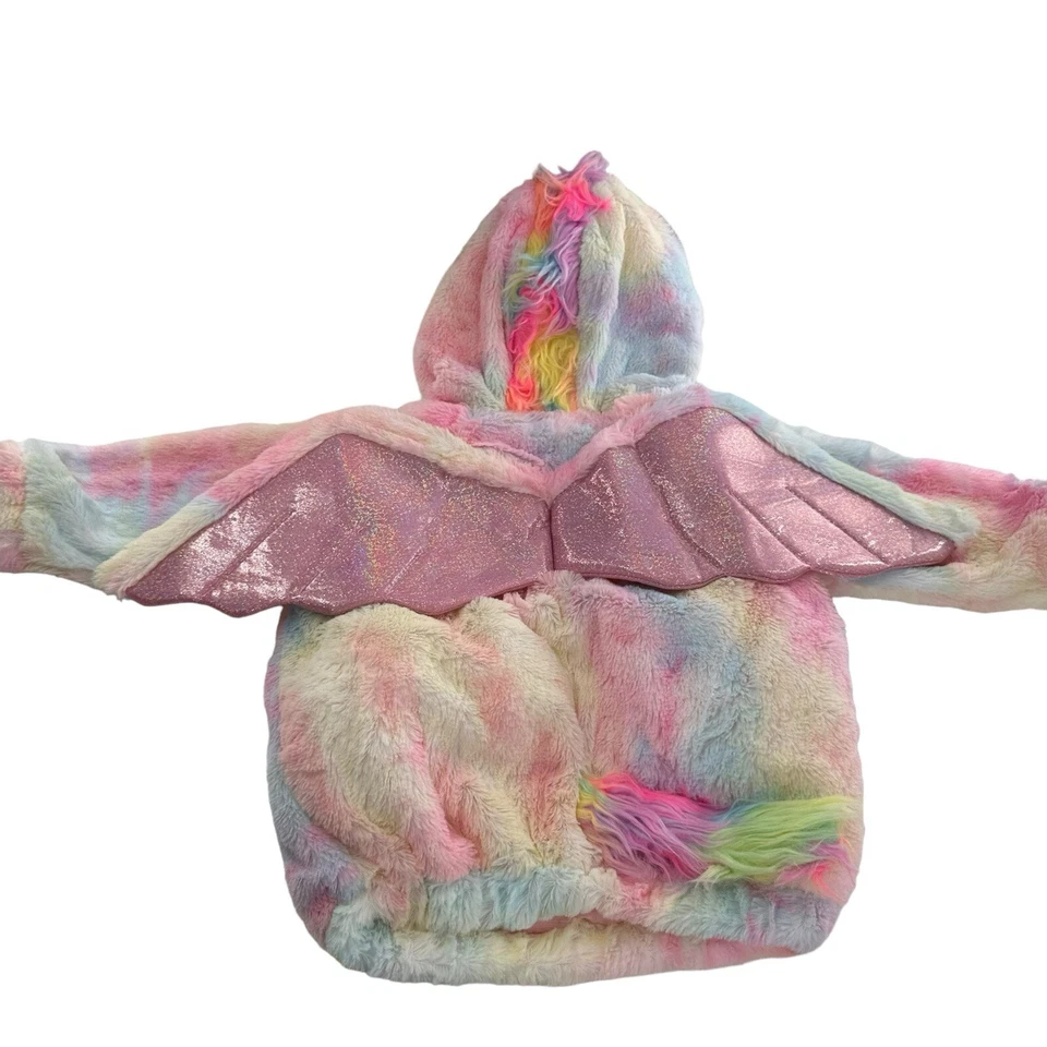 Target Unicorn Halloween Bodysuit Costume Rainbow 12-18 Months Faux Fur Baby a - Image 3 of 4
