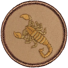 Scorpion Patrol Patch - 2" Round Embroidered Patch