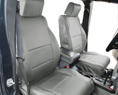Jeep Wrangler Jk 2008 2010 4doors Grey S Leather Custom Front Rear Seat Covers - 2008 Jeep Wrangler Custom Seat Covers
