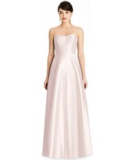 NEW ALFRED SUNG Strapless Satin Twill GOWN DRESS Size 10