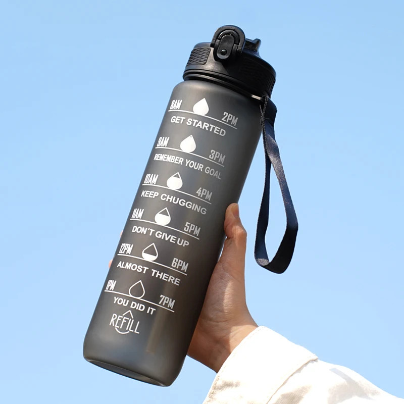 With Time Marker 32oz Leak-proof Bpa Free Gym Sport