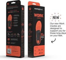 Superfeet Work Orange Insoles Inserts Men  s 7.5  9 / Women  s 8.5  10 Open Box