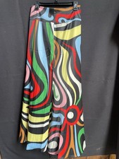 Multicolored Printed Silk Blend Maxi Skirt L95 Read for sizing