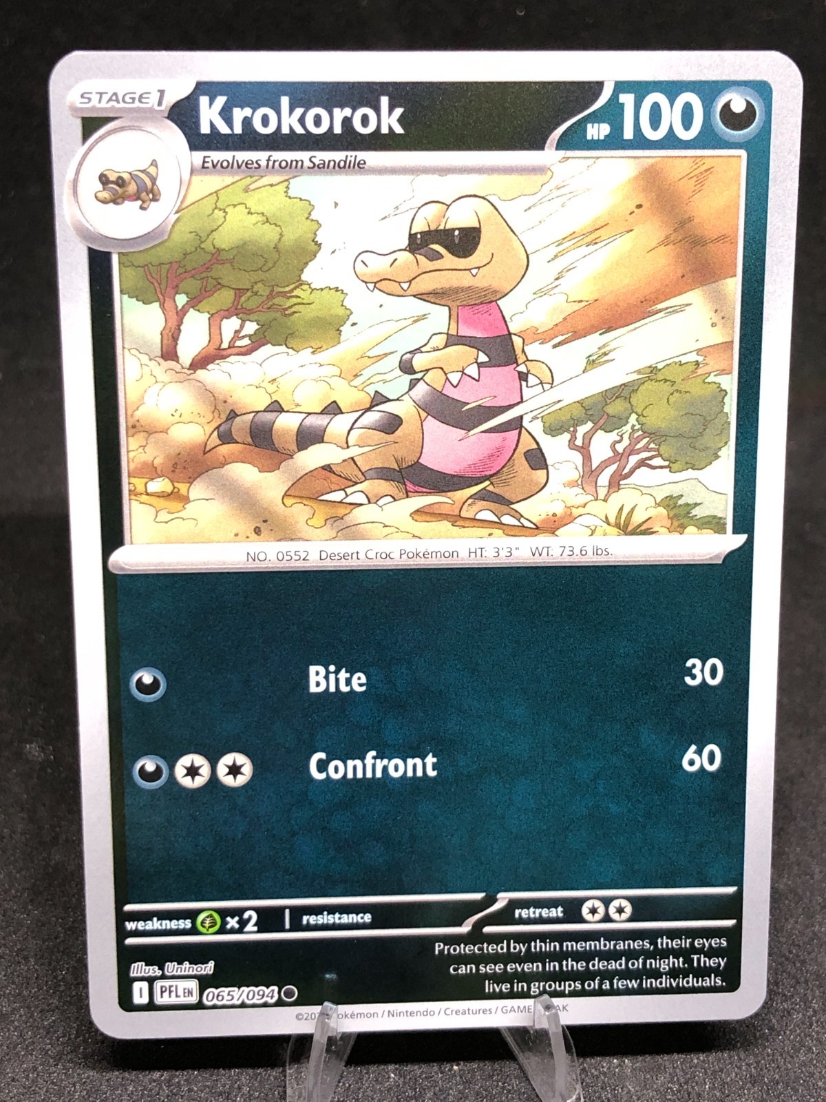 Pokémon TCG Krokorok 065/094 Phantasmal Flames Reverse Holo NM