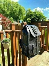 Leather Vintage Backpack Bag Laptop Genuine Rucksack Travel Black Handmade New