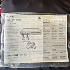 Sony PlayStation 2 PS2 Original Manual Lot SCPH-30001/97000 Inserts EN/FR/ES