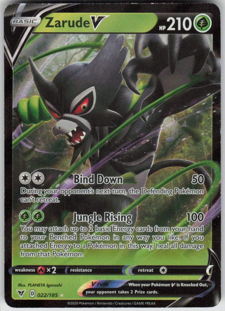 Pokemon Zarude V 022/185 SWSH04: Vivid Voltage Ultra Rare NM