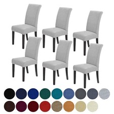 Stretch Chair Covers for Dining Room Set of 6, Removable Washable Dining Room...