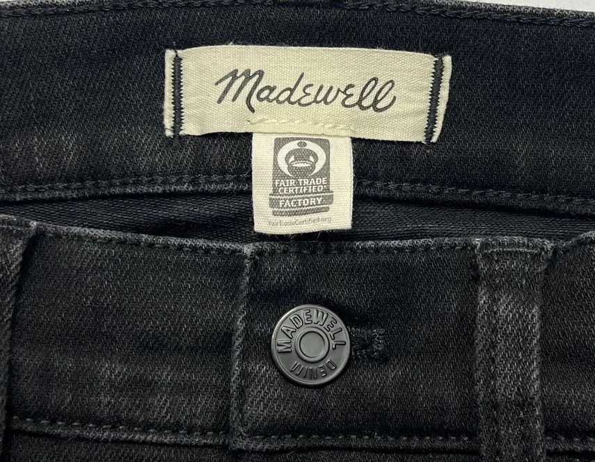 Madewell Jeans Womens (25P) Black Perfect Vintage Wide Leg Stretch Boho Retro - Image 4 of 4