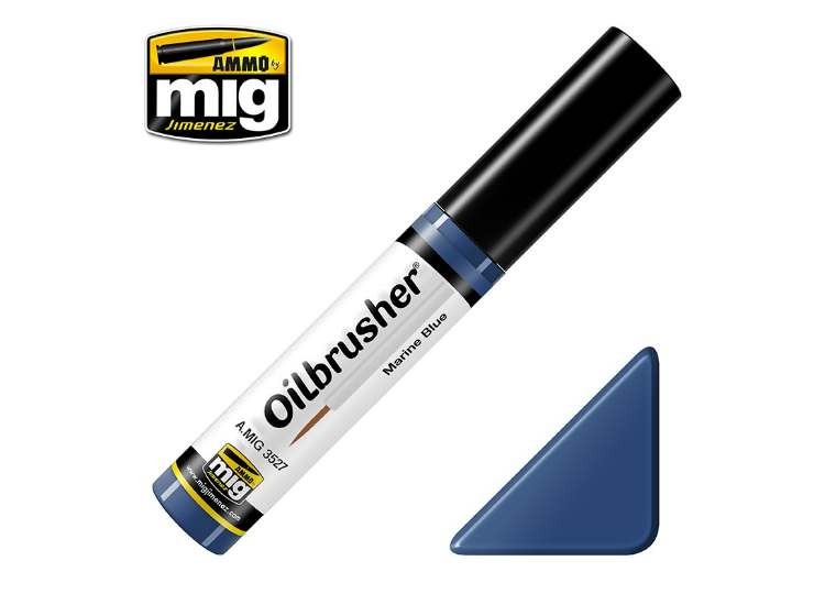 Ammo Mig A.Mig3527 10ml - Oilbrusher Paint - Marine Blue