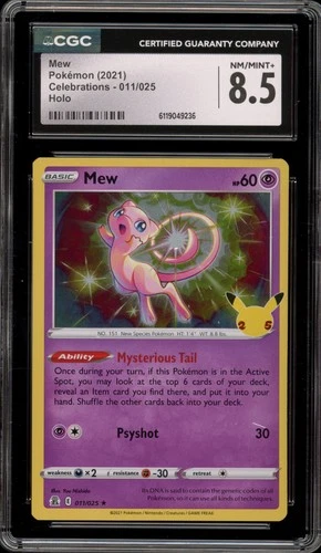 Pokemon Mew Celebrations Holo Rare #011 CGC 8.5