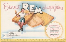 Ancien Buvard - vintage Biscuit REM celui que j'aime REIMS
