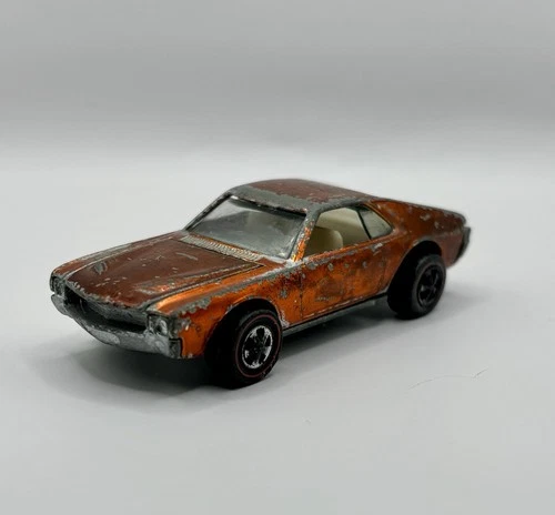 Vintage 1968 Hot Wheels Redline Custom AMX (Orange).
