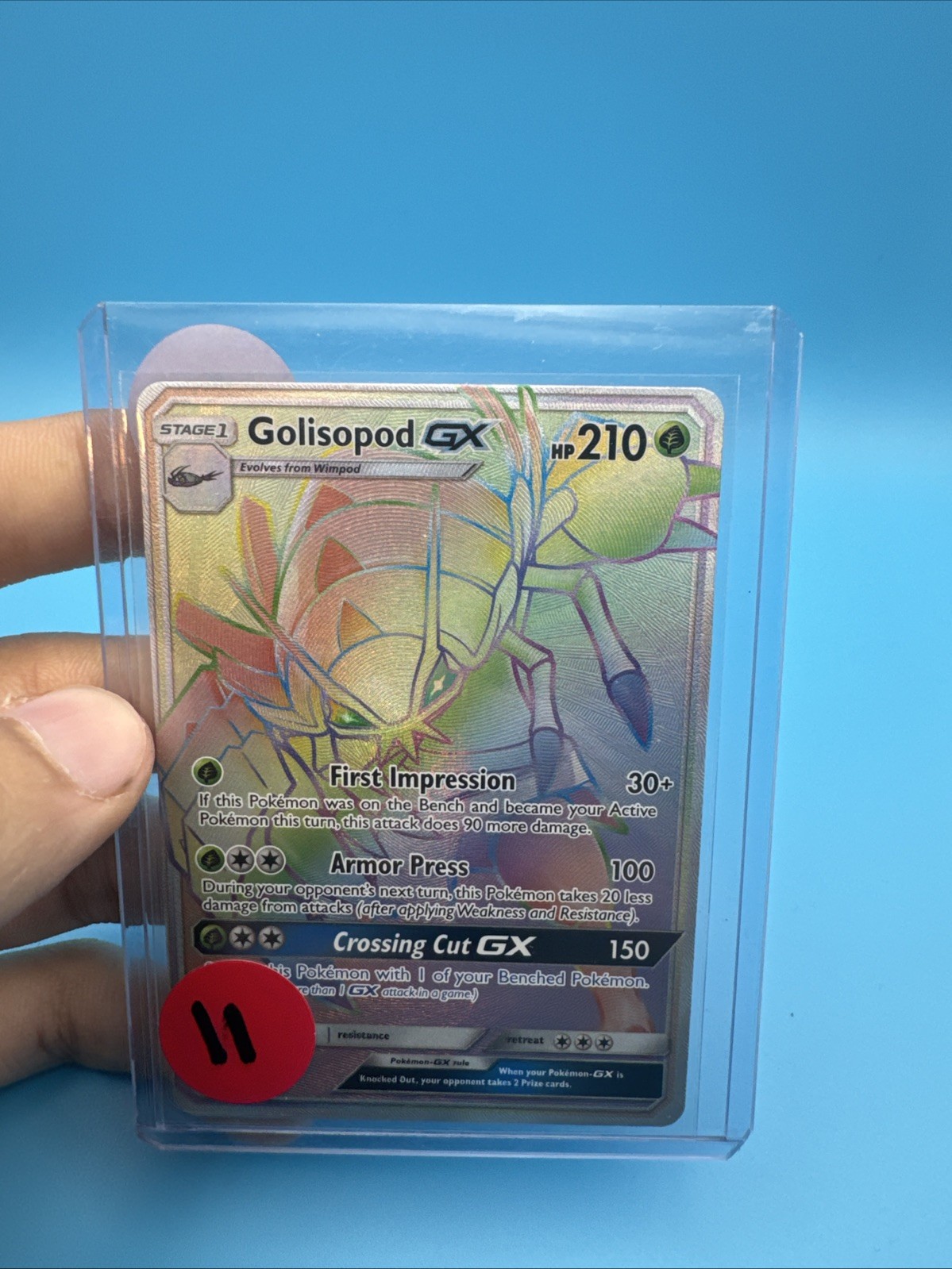 Golisopod GX 148/147 - Burning Shadows - Rare Rainbow NM