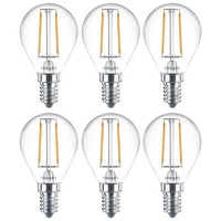 6 X Philips Led Filament Lampen Tropfen 2W =25Watt E14 Klar 250Lm Warmweiß 2700K
