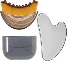 Stainless Steel Gua Sha Tool  Lymphatic Drainage Face Brush Set, TWPER Facial M