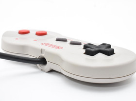 Nintendo New Famicom FC Console Controller Adapter Set Tested NES Gray Japan JP