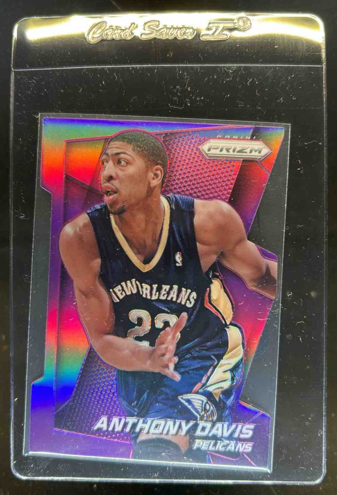2014-15 Prizm Anthony Davis Prizm Purple Die Cut #86/139 Pelicans