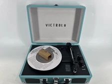 BROKEN Victrola Vintage 3-Speed Bluetooth Portable Record Player - Turquoise