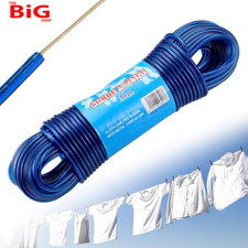 30M Washing Line Rope, Heavy Duty Clothes Line Steel Core, Strong String 4Mm Dia