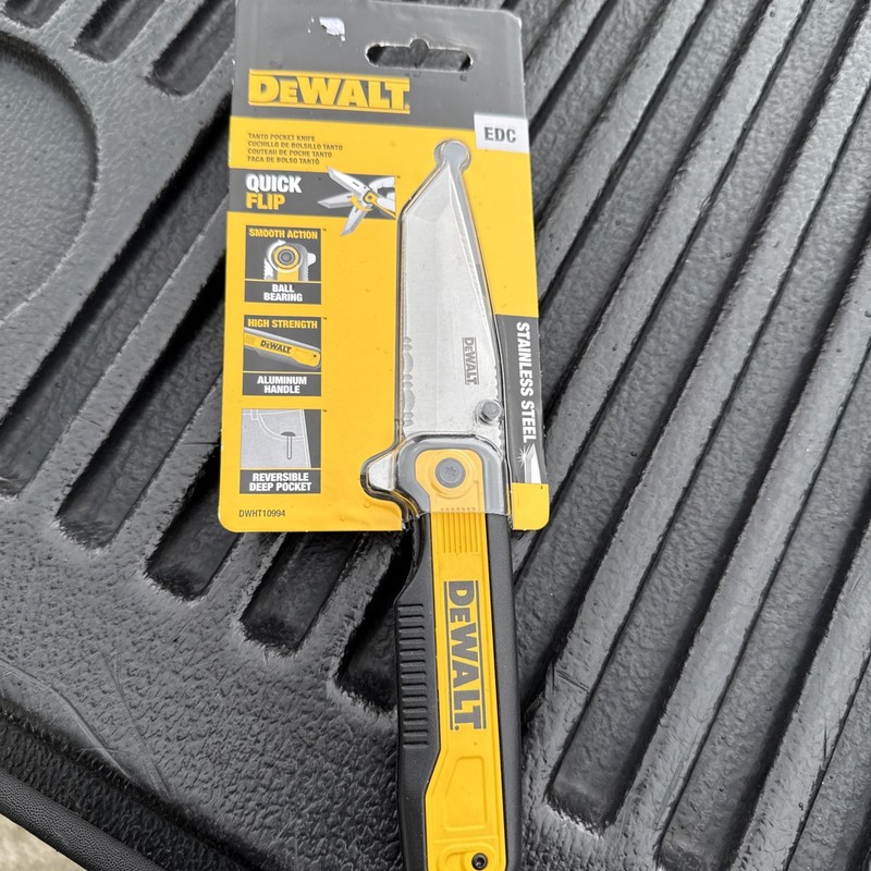 Dewalt DWHT10994 Tanto Folding Pocket Knife Stainless Steel Blade EDC