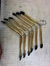 LEE ROWAN 24K GOLD PLATED TUBULAR CLOTHES HANGERS, VINTAGE, MCM, SET OF 6, S 2