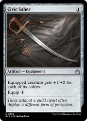 Civic Saber #254 Uncommon Foil Ravnica Remastered Magic: The Gathering