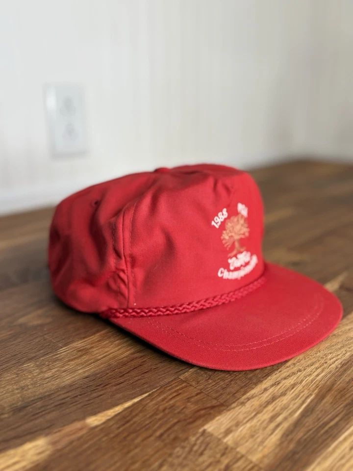 Gorra de golf vintage Oak Tree National 1989 PGA Championship cuerda roja Oklahoma Foto 2 de 4