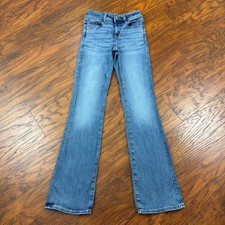 American Eagle Jeans Women 00 R Boot Cut Kick Low Rise Stretch Denim 22x32