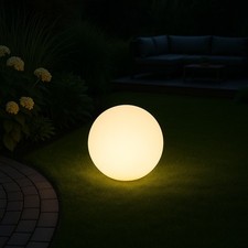 MeLiTec Solarlampe - Gartenlampe mit Farbwechsel - USB für Indoor, Solar-Kugel