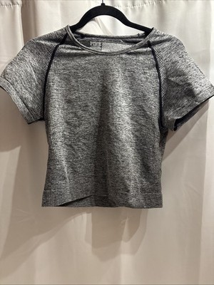 Victoria s Secret PINK Top XL Active Seamless Short Sleeve Activewear Crop Top