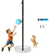 Tetherball Set with Ball and Rope, Heavy Duty Outdoor Game, Backyard School Camp